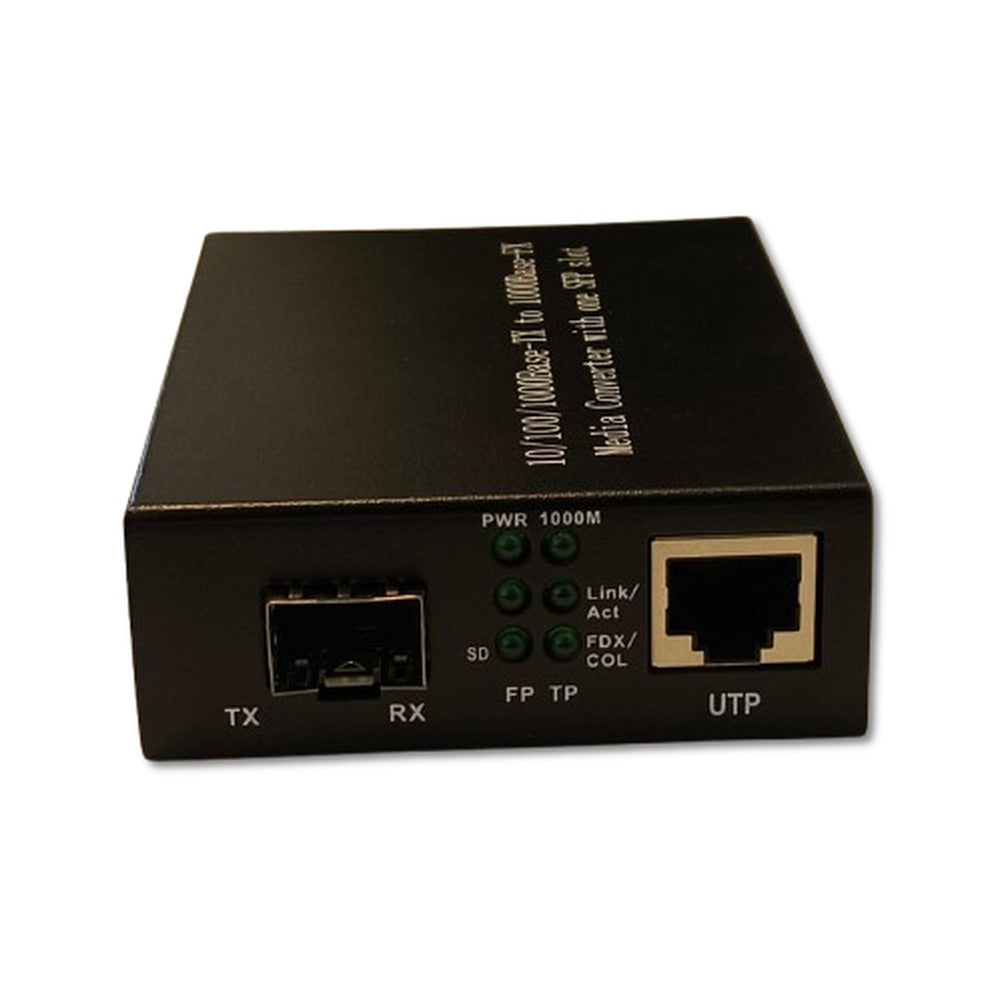 Convertidor de Medios Fibra Óptica GM-805A 10/100/1000Mbps con Slot SFP