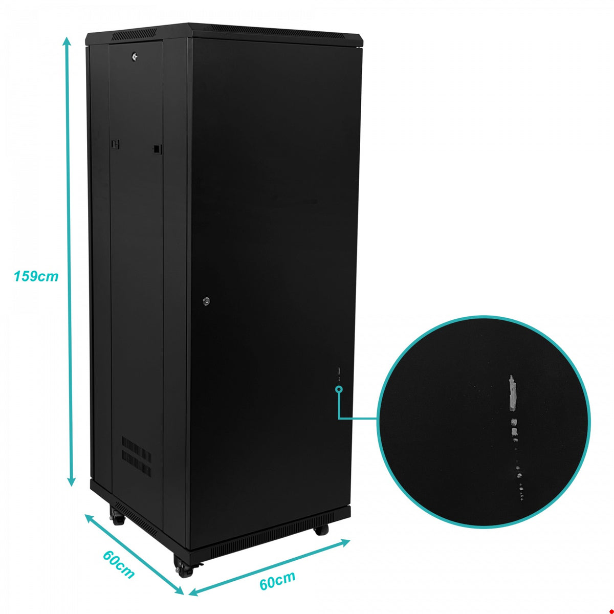 RK32-6L-LIQ. LINKMADE Gabinete Reacondicionado Cristal Suelo 32U/140cm Profundidad 600mm Ancho 60cm Incluye Unidad Distribución Energía-Ventilada