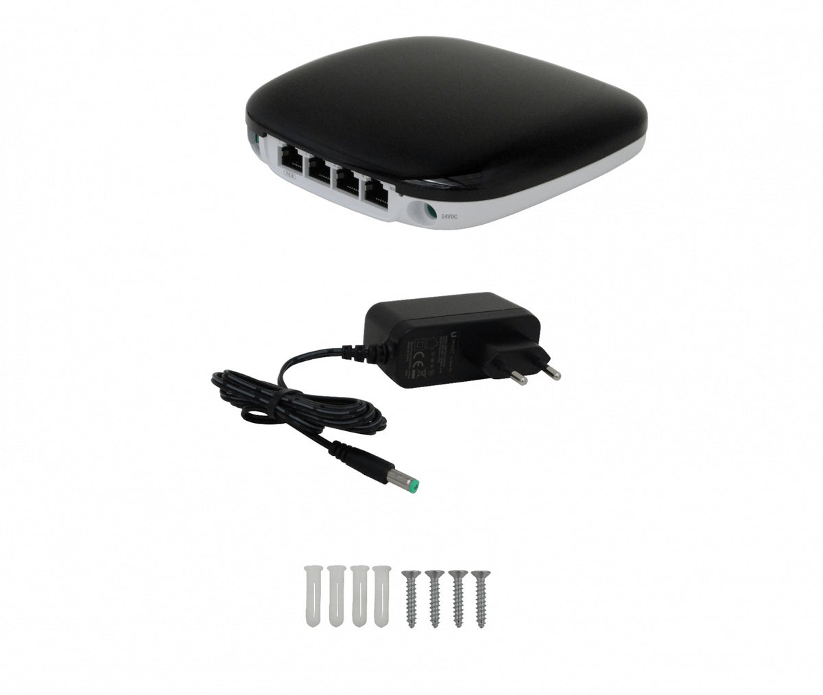 UF-WIFI. UI 2,4-N300 GPON ONU 4-1000 1-SC/APC SM B+ incluye fuente 24V enchufable 126x126mm UF-LOCO-4N UBIQUITI