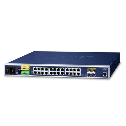 Switch Ethernet Administrado Combinado Industrial L2+ de 20 Puertos 10/100/1000T + 4 Puertos TP/SFP (-40~75 Grados C)