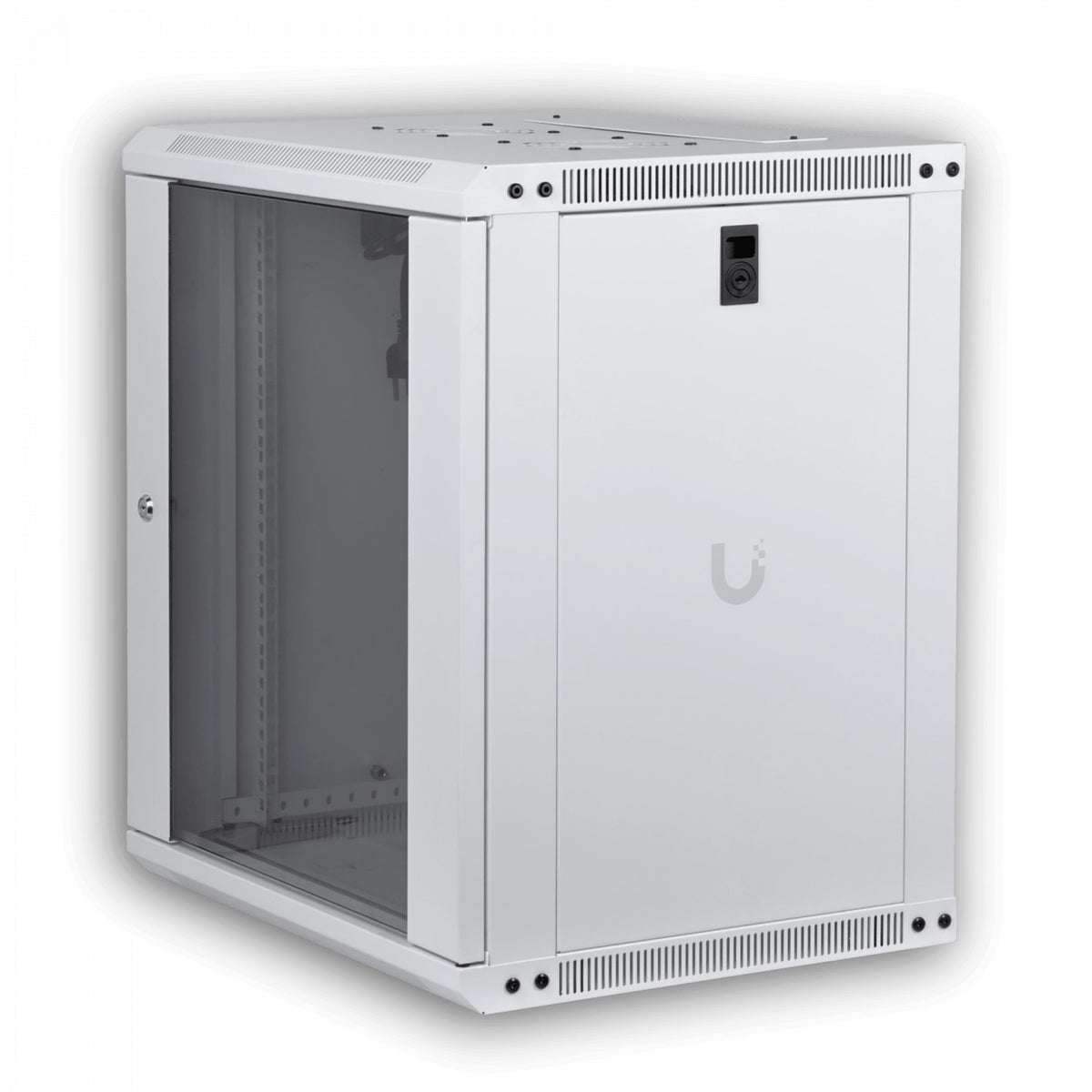URK12-4 UI Blanco 12U 45cm-Profundidad Puerta de Cristal Armario Rack de Pared Muro UACC-RACK-12U-WALL-450-G UBIQUITI