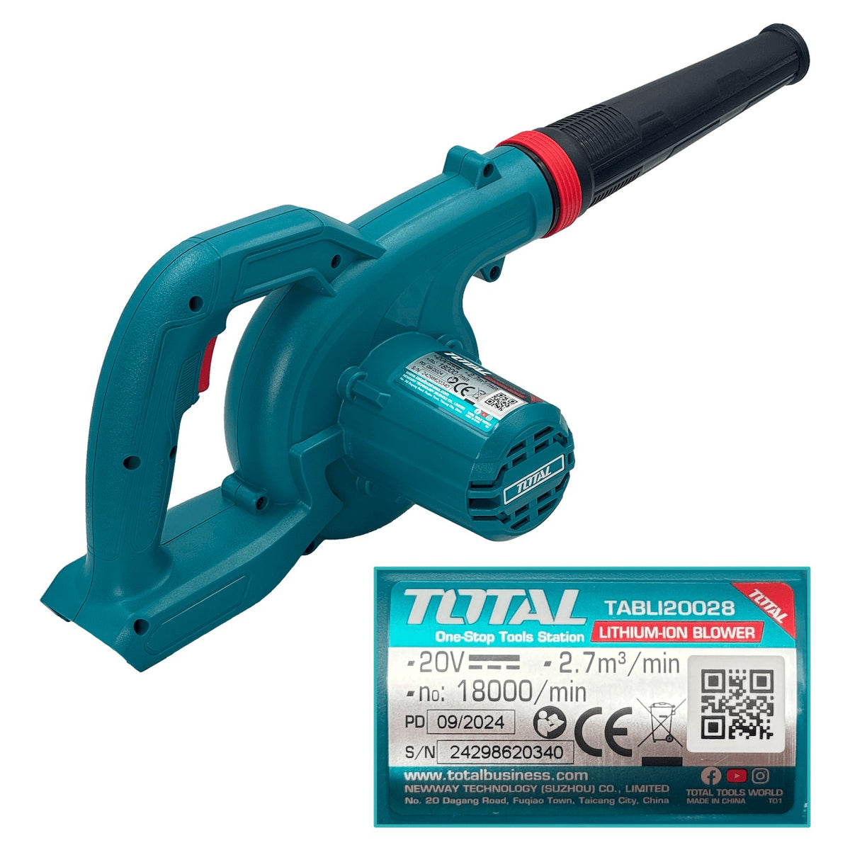 SOP-TOTAL TOTAL Soplador de Aire inalambrico 20V 18000RPM Requiere-bateria