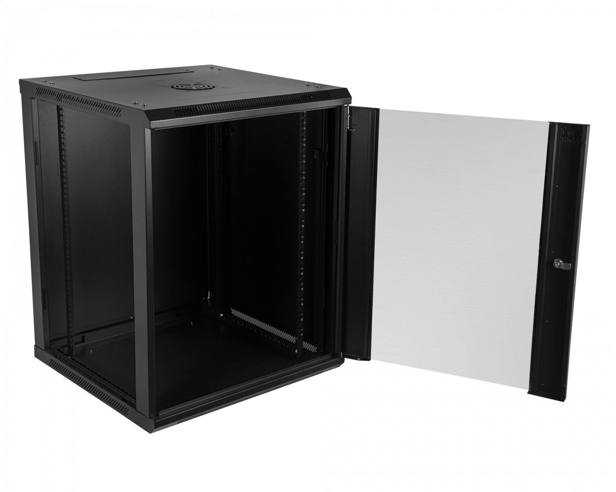 RK15-6LD. LINKMADE Desmontable 15U 60 cm de fondo Bastidor para pared o muro en color negro