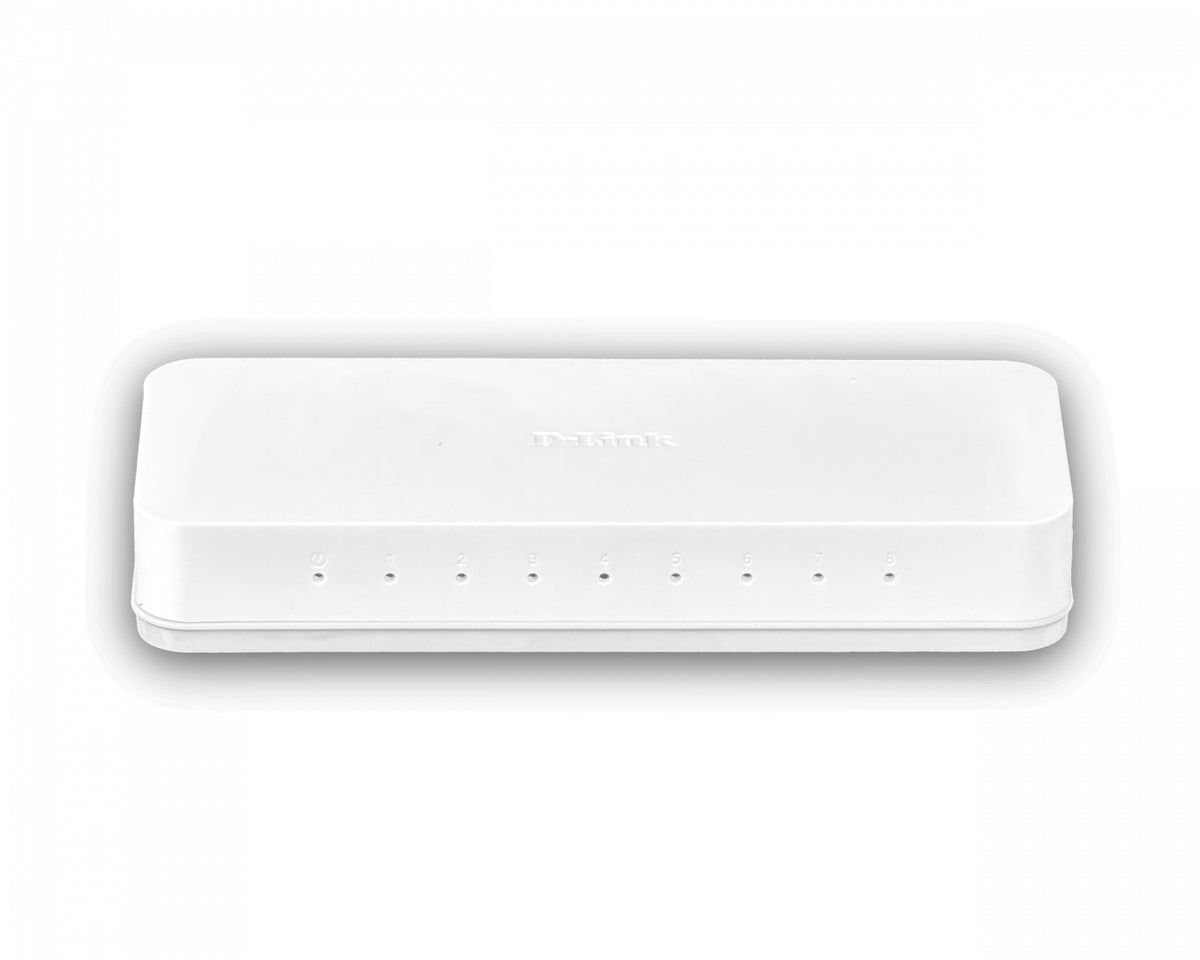DES-1008C Switch de Escritorio D-LINK 8 Puertos 100Mbps No Administrable No Montable en Rack Incluye Adaptador 5V/0,5A Fabricado en Taiwán