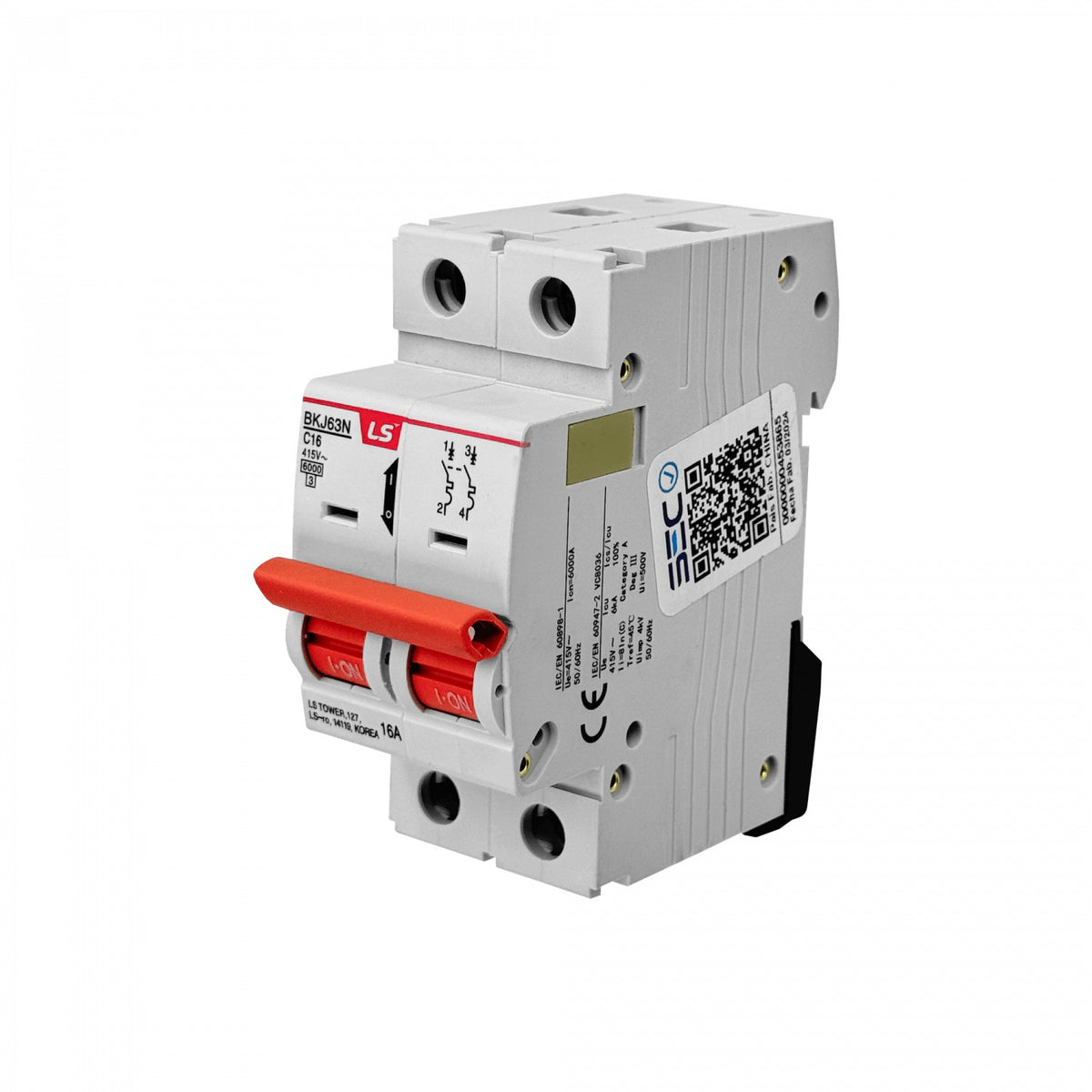 AUTOMATICO2-16A Interruptor Termomagnético Bipolar 2x16A 6kA 230/400V Curva C16