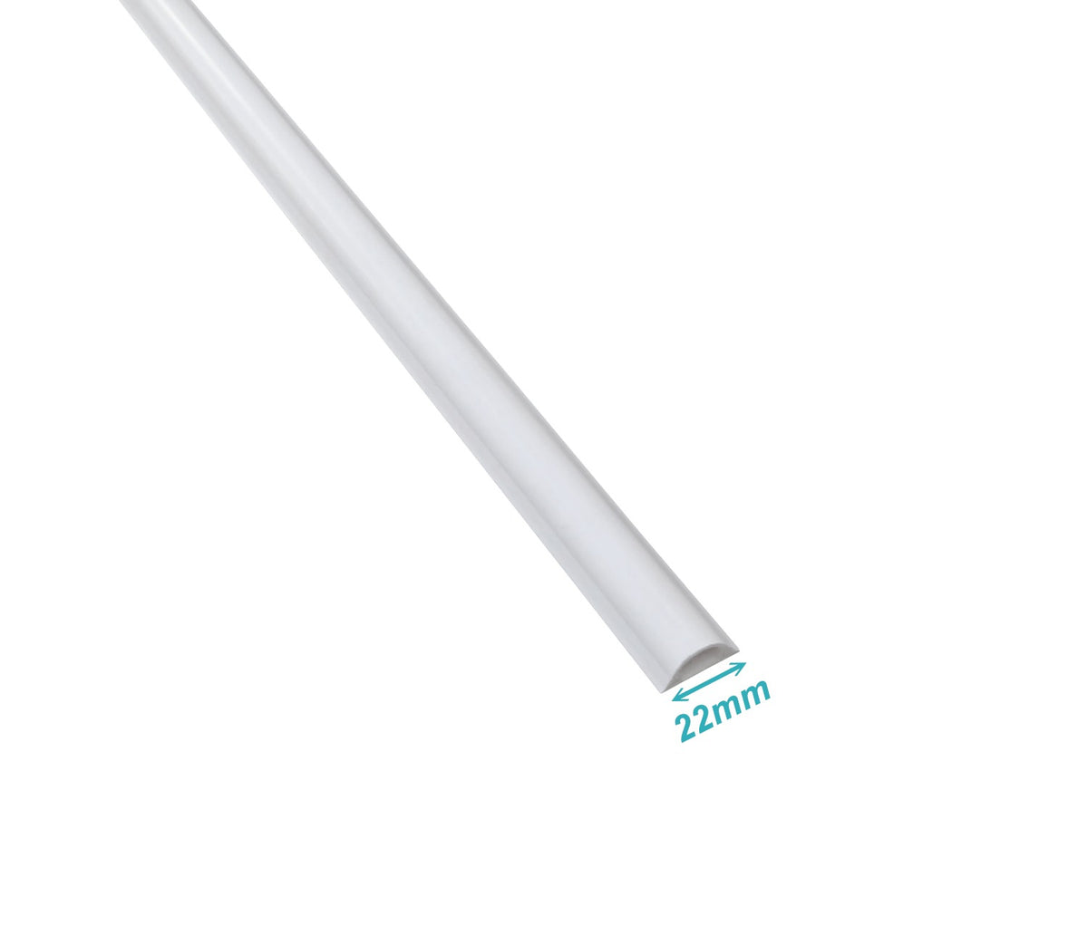 CC-P2510 LINKCHIP 25x10mm 2metros 1,15mm-Cubierta 1mm-Base PVC Canaleta para Suelo Blanca