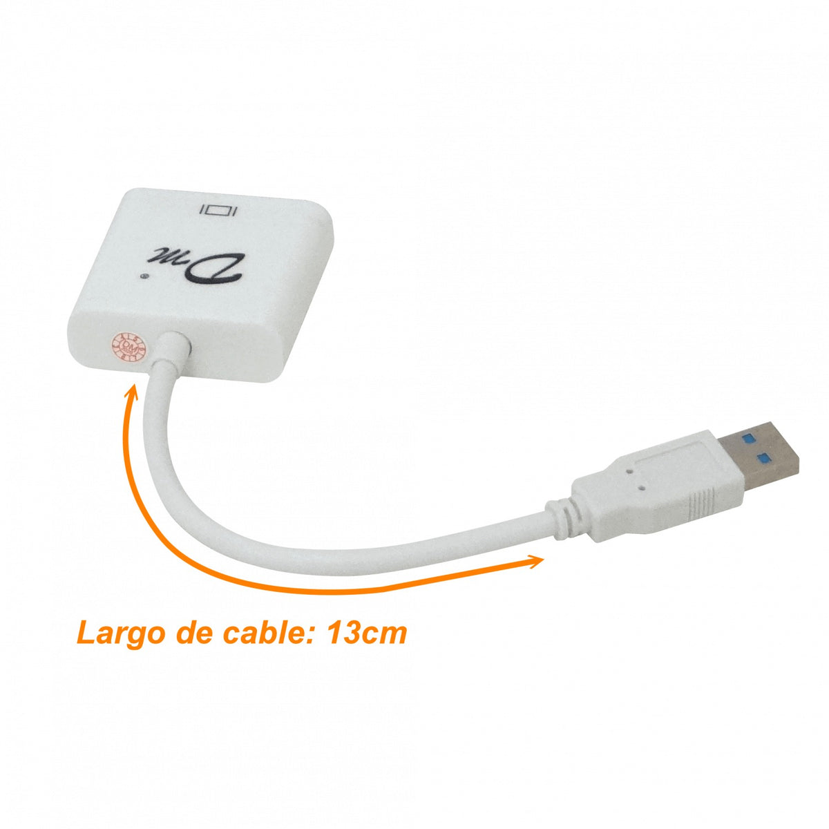 USB-VGA USB-A-M USB3.0 VGA-H Adaptador Cable 10cm solo-PC