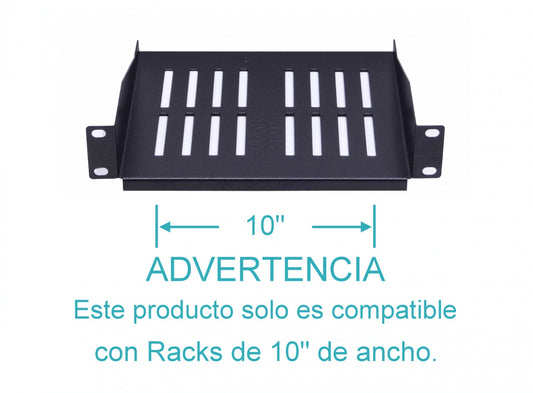 RB101-2L LINKMADE 1U 10 Pulgadas-estrecho 20cm-Profundidad Charola Perforada Acero-1,2mm