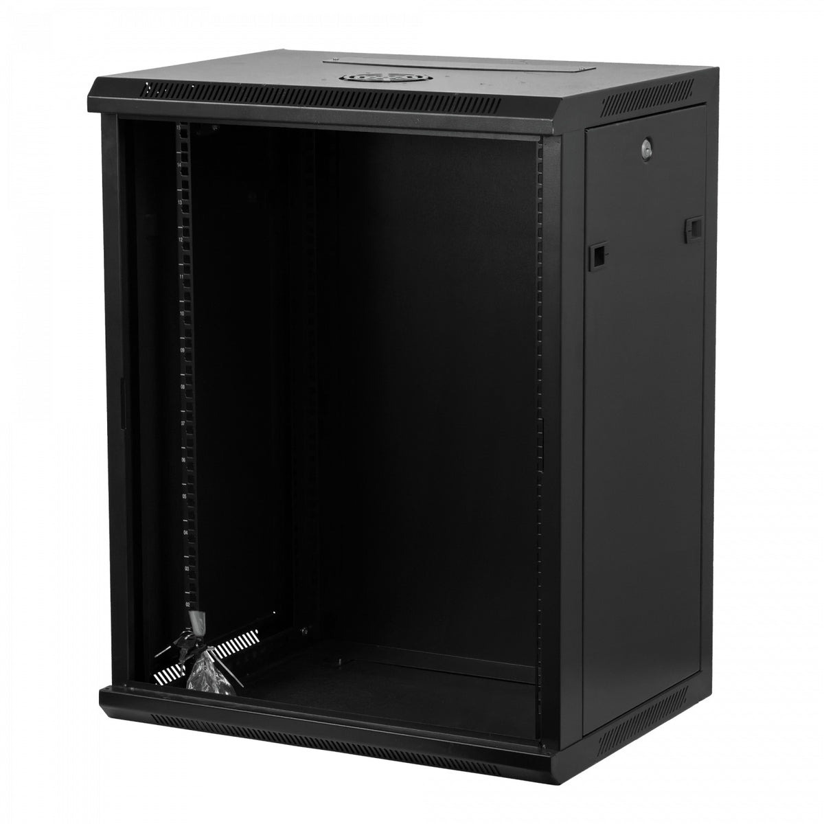 RK15-4L-LIQ LINKMADE SIN PUERTA Armario de Pared 15U 45cm de Profundidad Negro Incluye 2U