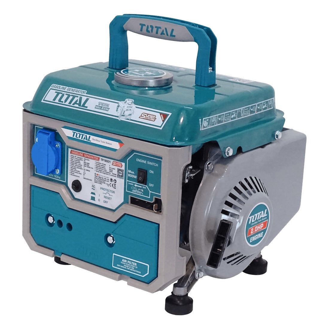 GENE-8 TOTAL 800W Generador a Gasolina de Arranque Manual, 3000rpm, Depósito de 4 Litros, Salida 220-240VAC