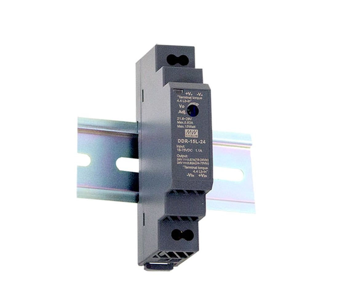 Conversor DC-DC riel DIN 15W DDR-15 - 18 a 75VDC - 3.3V