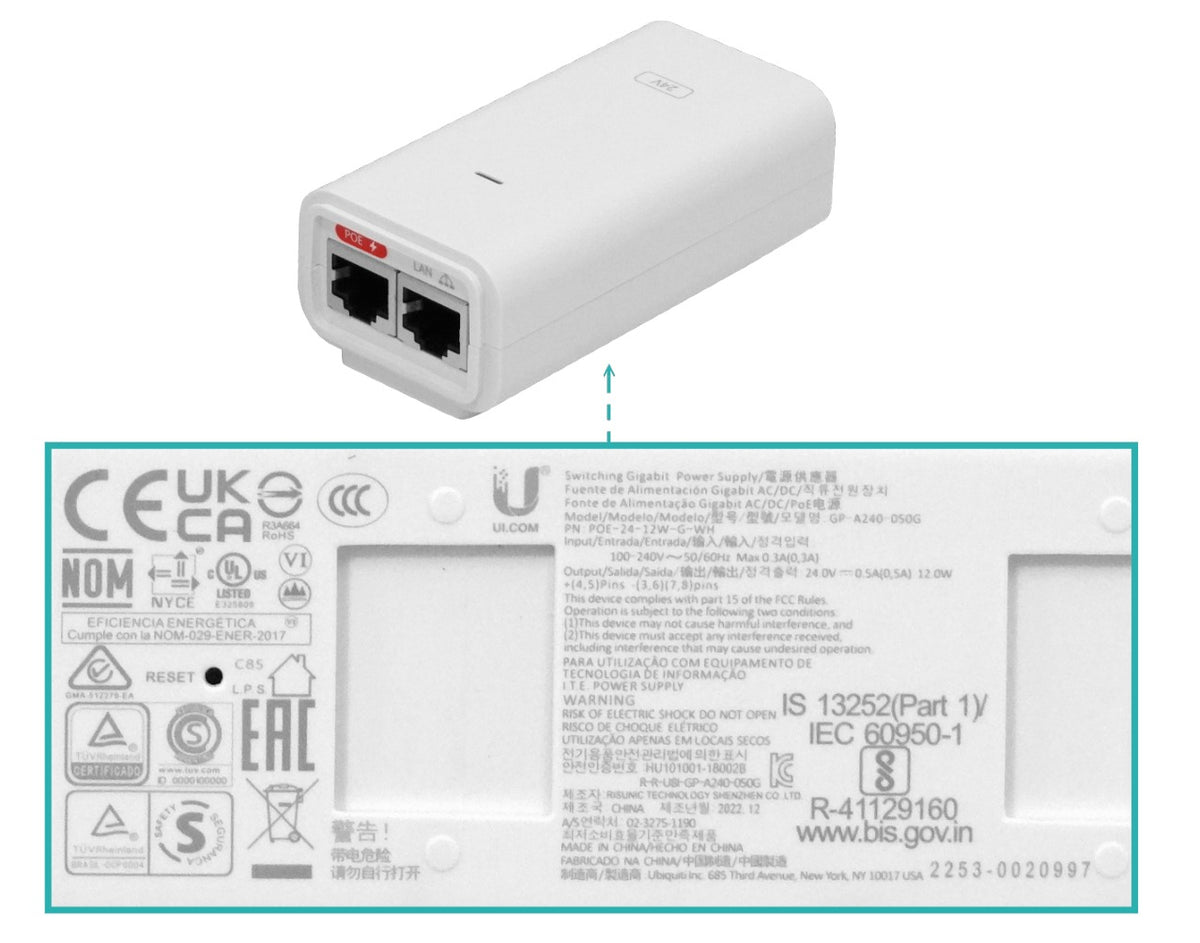 UAP-AC-LITE. UI 1un 2x2 867mbps-5Ghz 300-2,4GHz 3dBi inc-PoE24V 1-1000 AC1200 UAP-AC-LITE-EU UBIQUITI