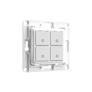 Tapa Interruptor de Pared Shelly Wall Switch 4 de 4 Botones para Relés Shelly - Negro