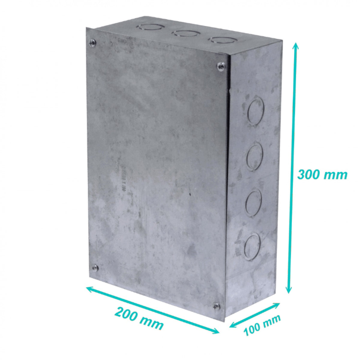 FPCWM-6 B23 Gabinete 300x200x100mm con Cubierta-305x205mm Galvanizado Metálico
