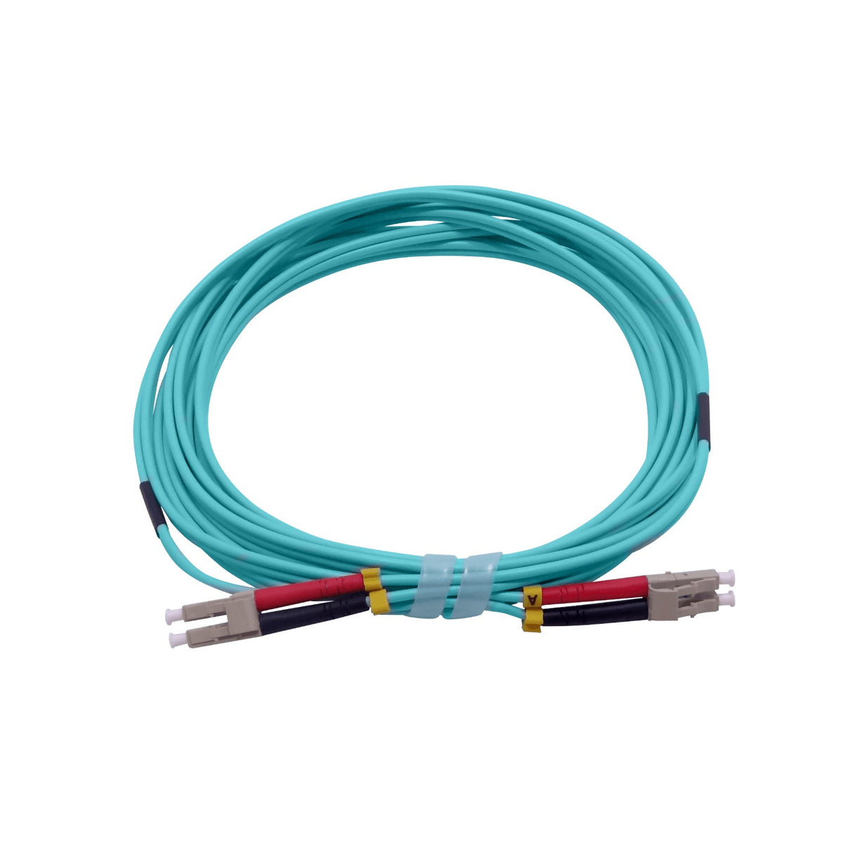 JF3LL5. Latiguillo de fibra dúplex multimodo OM3 LC a LC de 5 metros, diámetro 3,0 mm, núcleo/revestimiento 50/125 µm, cubierta LSZH