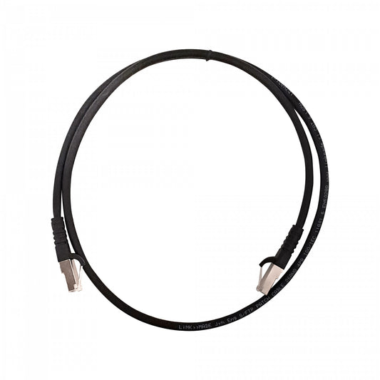 CP6SN-10L LINKMADE Cable de parcheo multifilar S/FTP categoría 6 de 1 metro, color negro, con cubierta LSZH y conectores moldeados por inyección