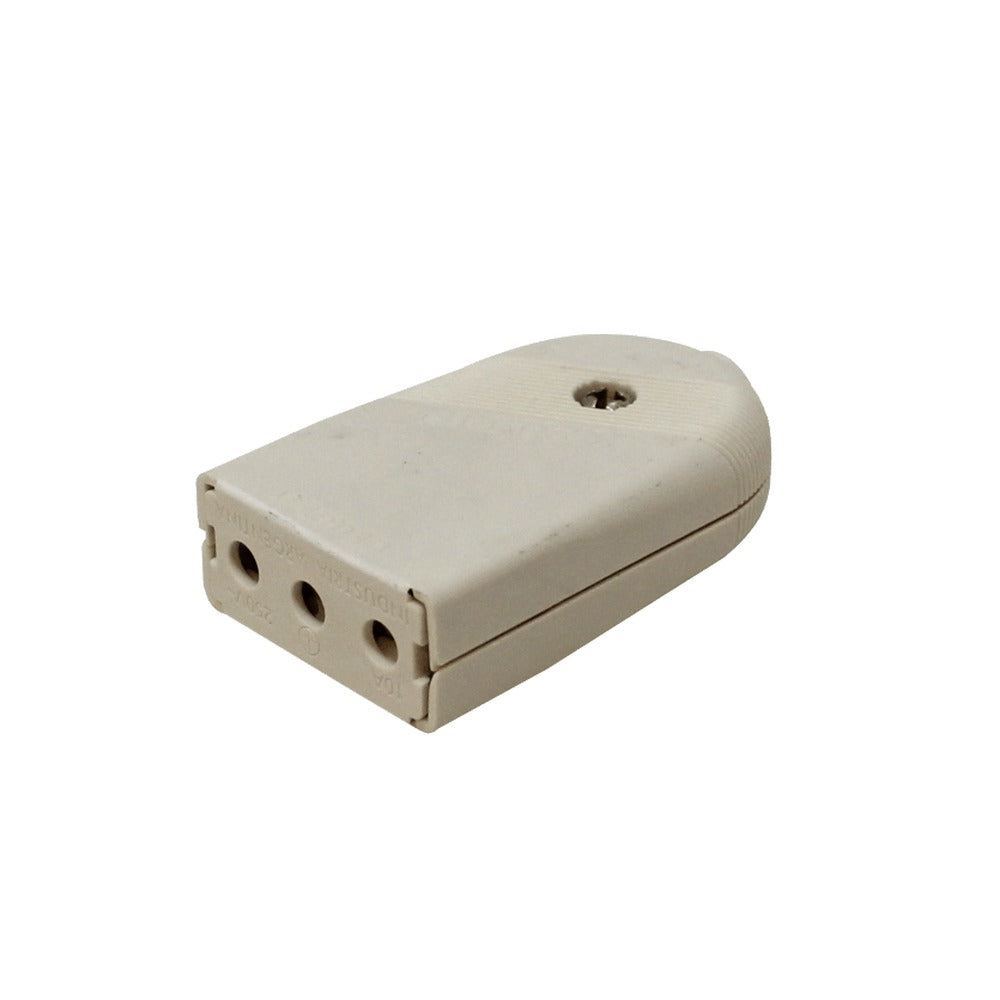 EHV2PTW KALOP Conector Hembra 2P+T Blanco 10A Enchufe móvil con puesta a tierra KL44422