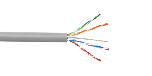CBP-UG3 LINKCHIP Cable UTP Categoría 5e Unifilar de Cobre Calibre AWG26/0,45mm con Cubierta de PVC Gris en Bobina de 305m