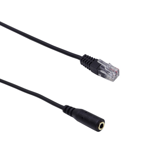 35H-RJ9M RJ9-Macho a 3,5mm-Hembra Cable 21cm para Auricular en Telefono IP 3.5