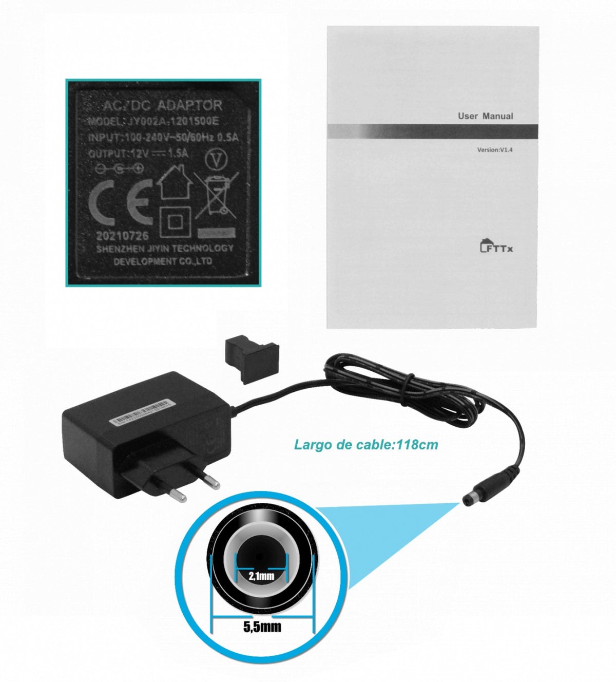 WK-3804AWT-LIQ. WOLCK XPON Punto de Acceso Reacondicionado 2,4/5GHz 2-RJ11-POTS 4-Gigabit 1-PON-SC/PC USB Incluido-12V