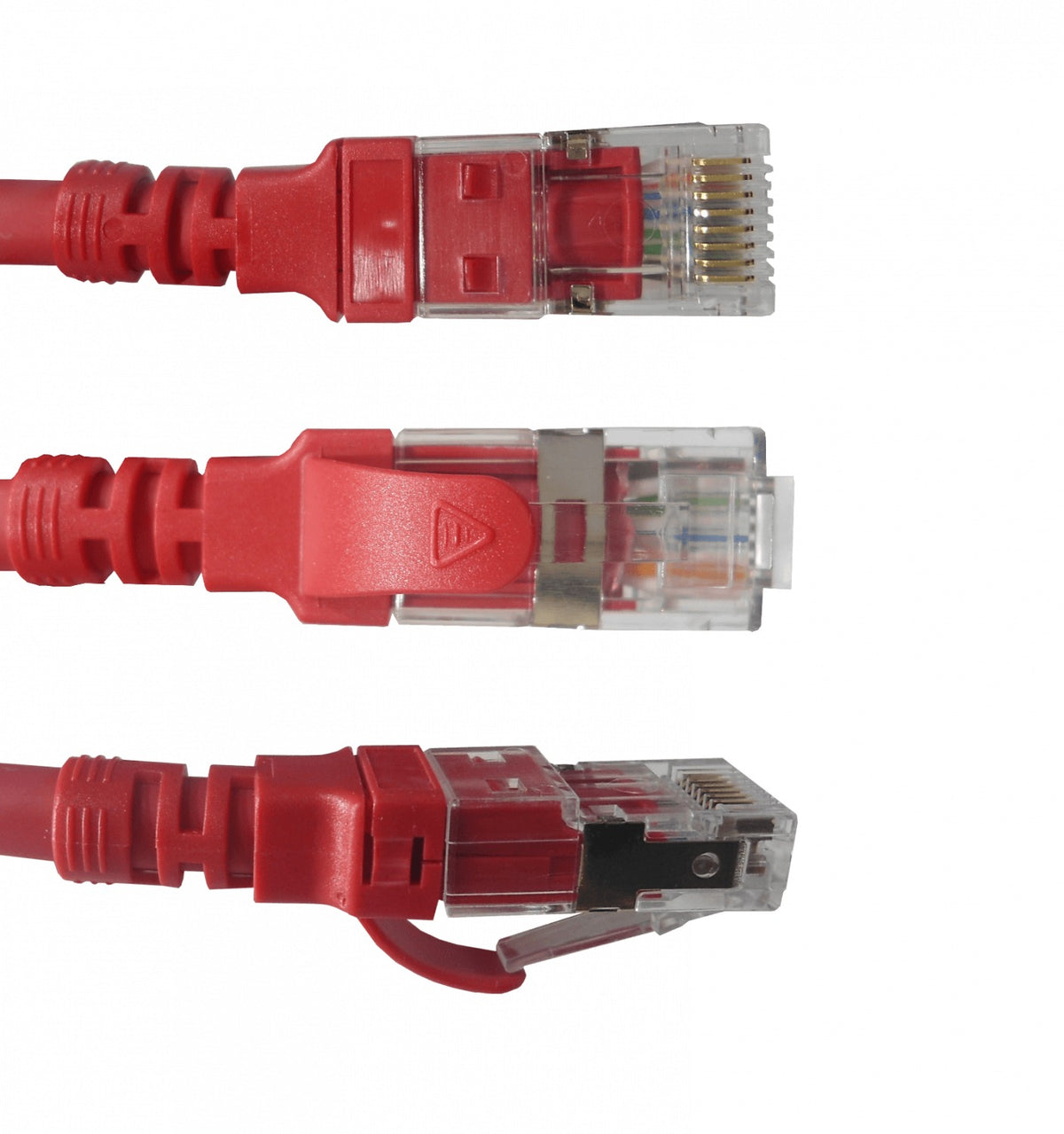 C6AR-05-4 LINKMADE 4 unidades 0,5 metros Cat6a U/FTP Rojo LSZH Cable Latiguillo Inyectado Múltiple 4x50cm