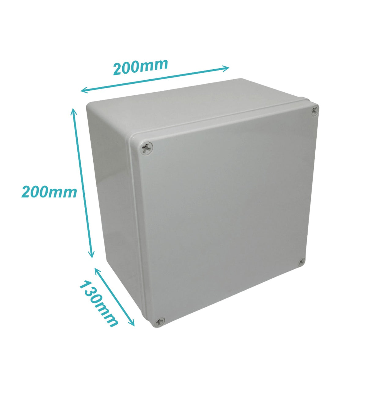 TJ-AG-2020 TIBOX 200x200x130mm Cubierta-Gris Carcasa-Gris Plástica IP66 RoHS