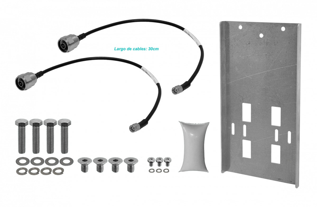 UHP-39 Antena ALGCOM con aislador y radomo integrados para banda de 11GHz, reflector de 1,2 metros, ganancia de 39dBi, rango de 10,0 a 11,7GHz, ancho de haz de 1,4°, configuración 2x2 y dos conectores RPSMA hembra