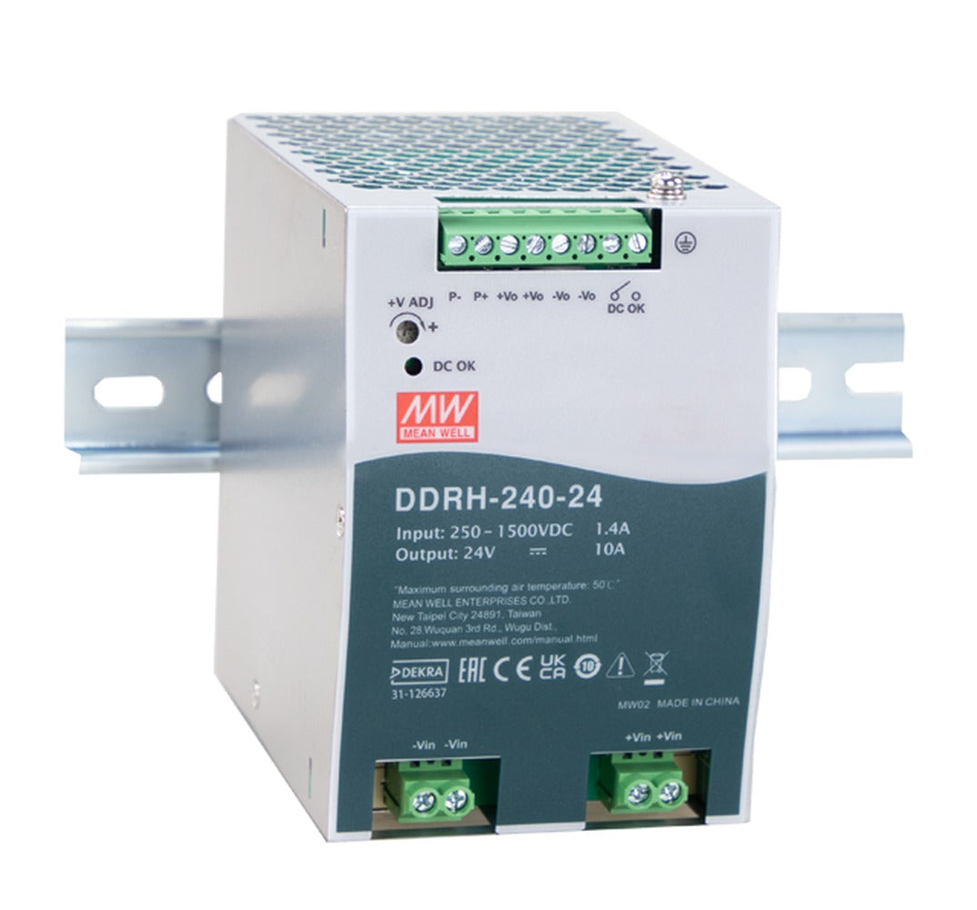 Conversor DC-DC entrada 250 a 1500VDC 240W DDRH-240 - 32V