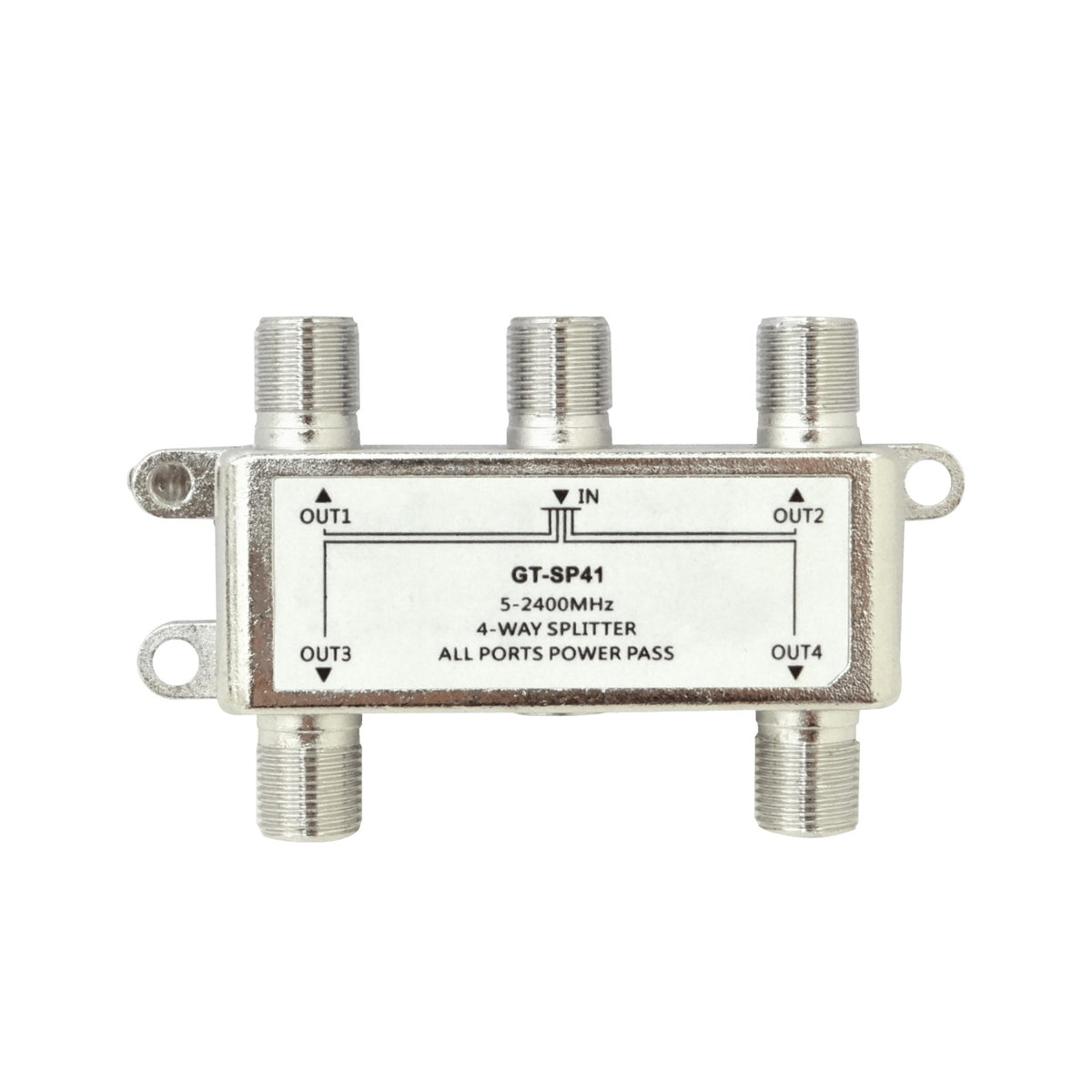 F-4X1 1-F-H 4-F-H Repartidor divisor 1 entrada 4 salidas 5-2400MHz para TV Coaxial RF GT-SP41