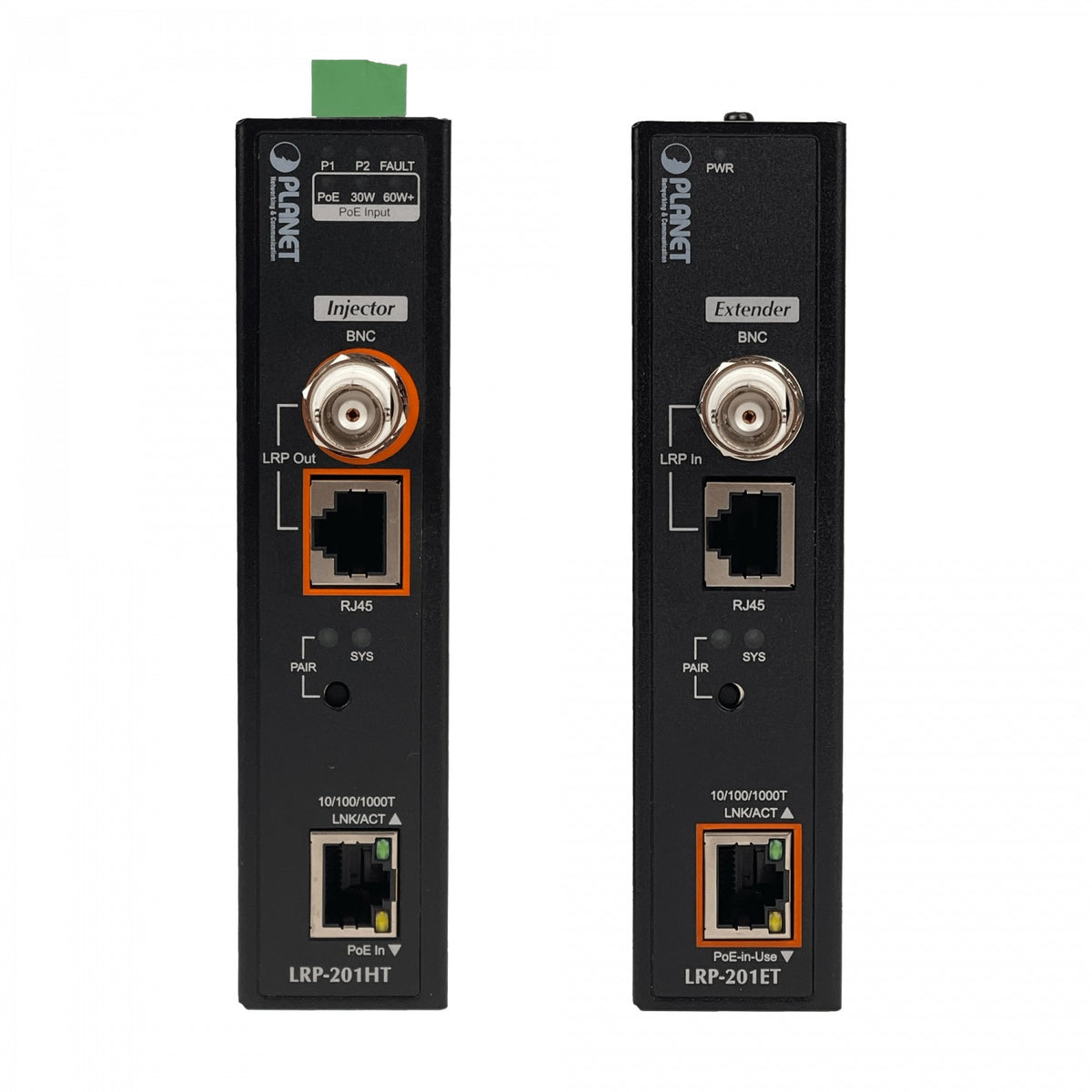 LRP-201-KIT PLANET Conjunto Extensor Alcance 600 Metros UTP/BNC 1000 Mbps Fuente Requerida 48 a 56 VCC PoE 60 Vatios