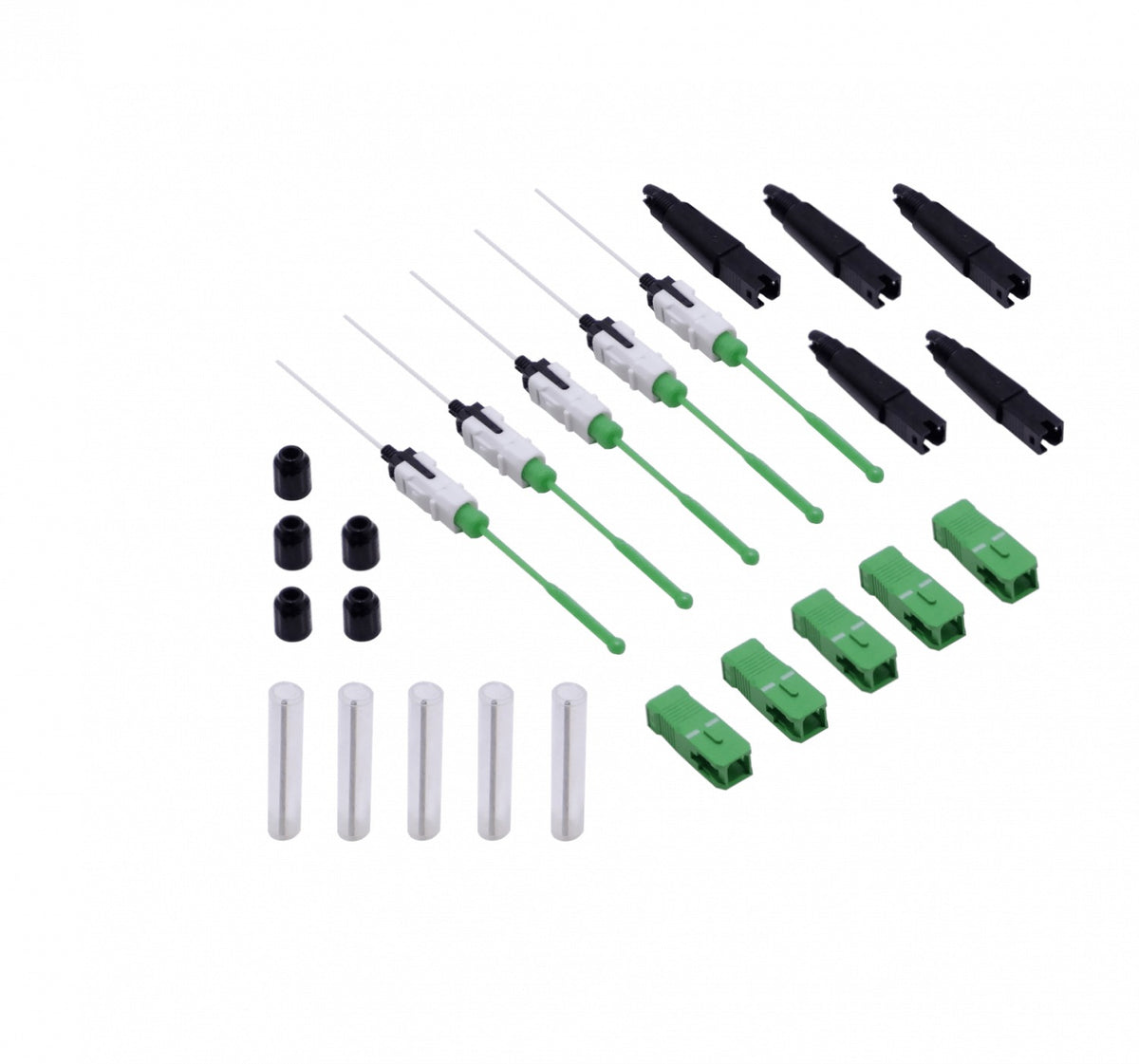 CFAS-SPLICE Paquete de 5 Conectores SC/APC SM Splice-On Monomodo para Fibra por Fusión
