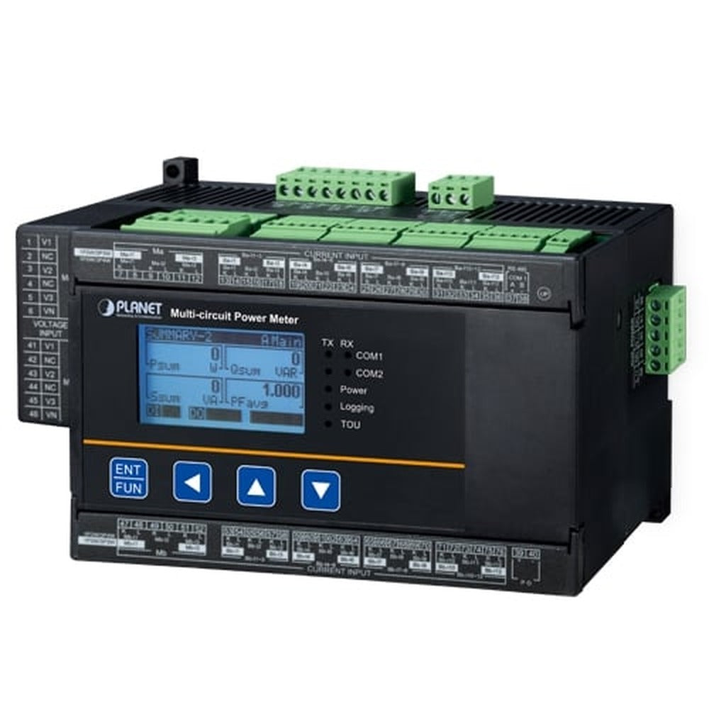 Medidor Inteligente de Energía Modbus RTU para Riel DIN de 10 Circuitos