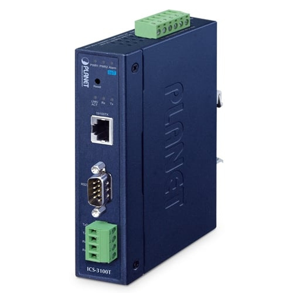 Servidor de Dispositivo Serie Industrial IP30 RS232/RS422/RS485 de 1 Puerto con MQTT (1 x 10/100TX, -40~75 Grados C)