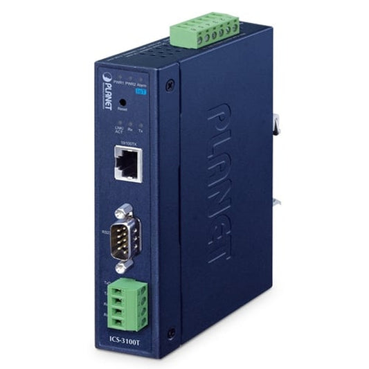 Servidor de Dispositivo Serie Industrial IP30 RS232/RS422/RS485 de 1 Puerto con MQTT (1 x 10/100TX, -40~75 Grados C)