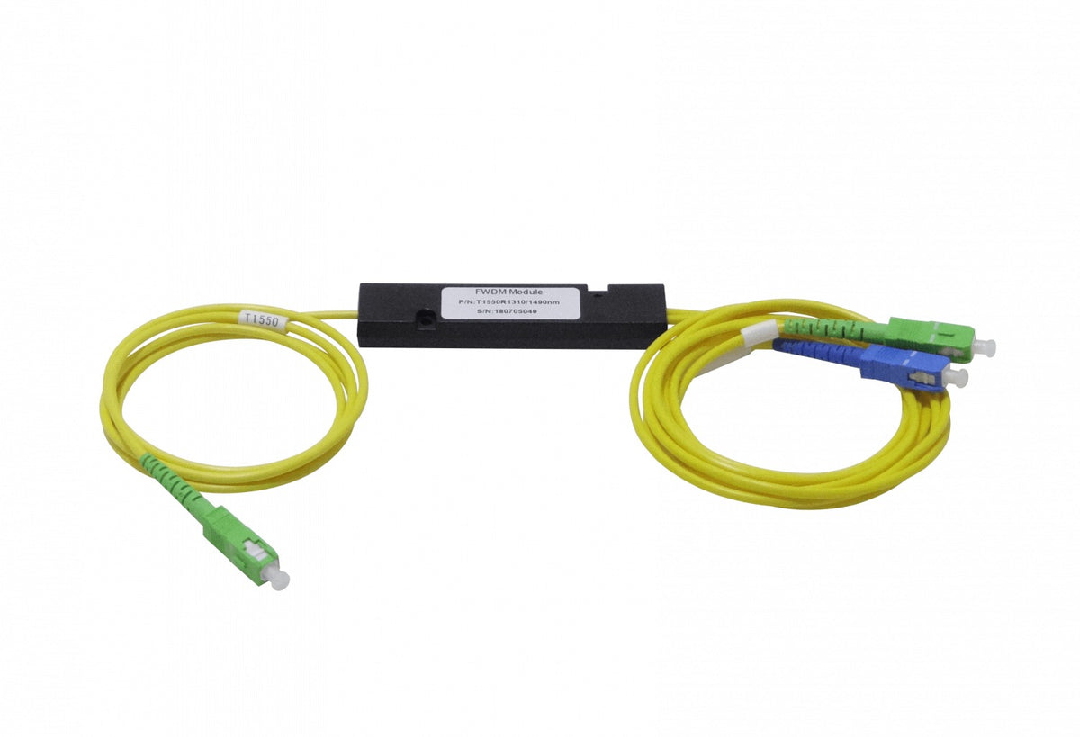 SPLITTER-FWDM WOLCK Multiplexor pasivo de fibra óptica monomodo con puerto SC/APC-1550, SC/APC-Com y SC/PC-1310/1490
