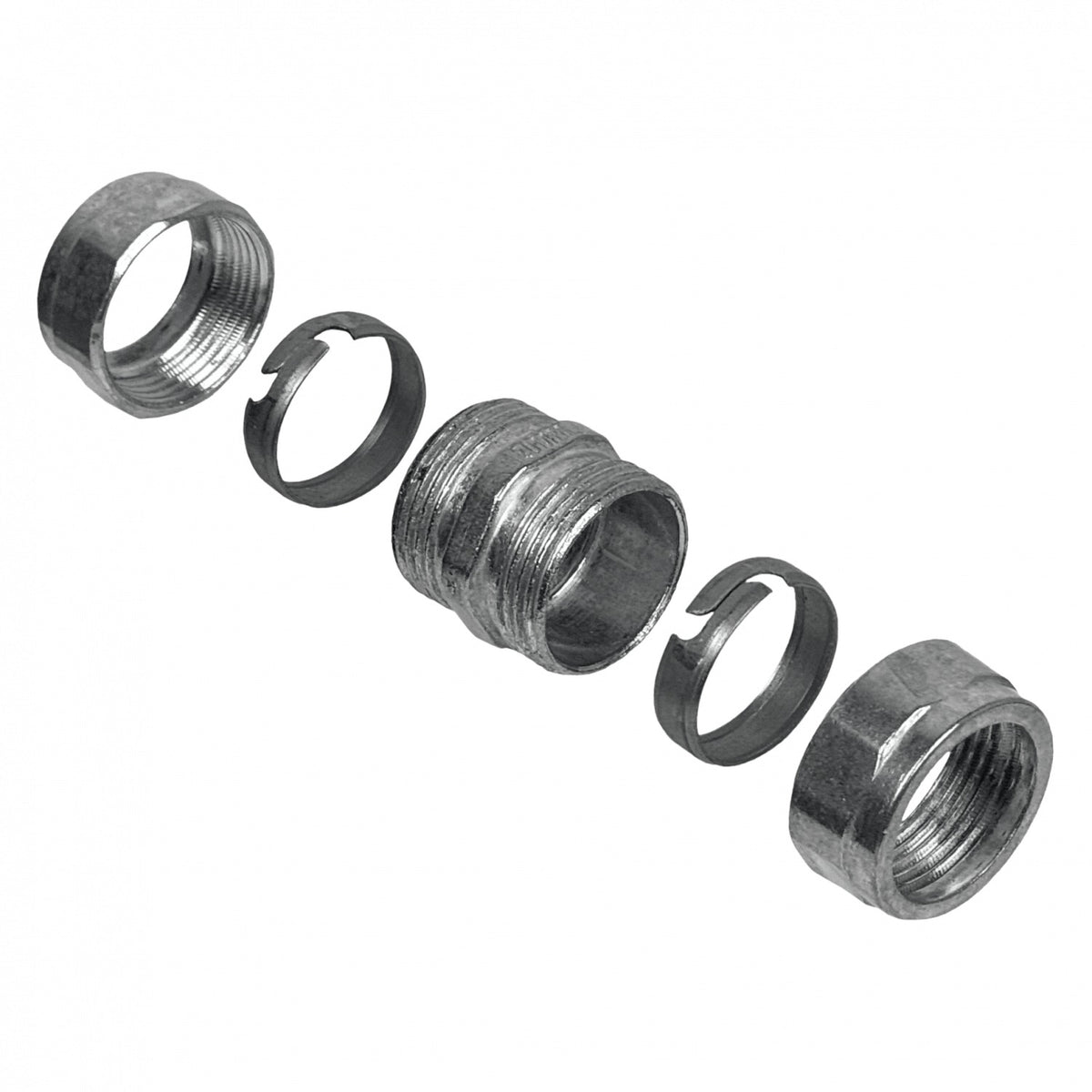EMT20-UC Acoplador de Compresión 20mm Acero Zincado para Tubería EMT 20,0mm