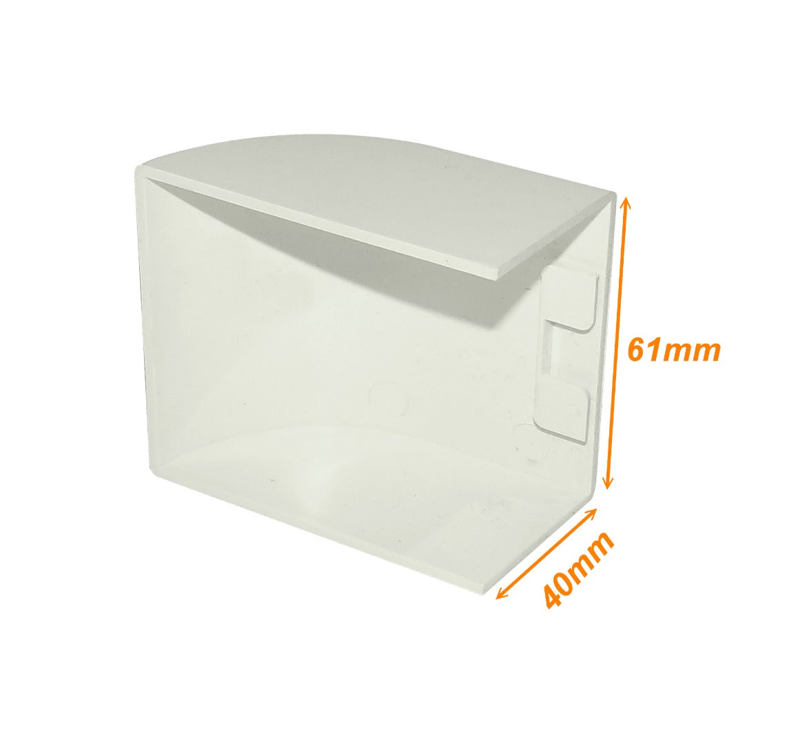 QN6F LINKCHIP 60x40mm Tapa Terminal Blanca CCA-6040-TF. para Canaleta QN6W.