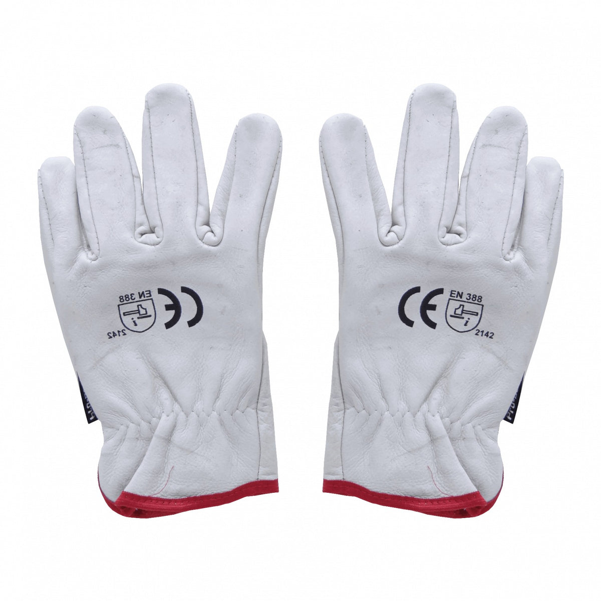 GUANTES-CAB PRO-SAFE Guantes de Piel de Cabritilla Cortos sin Forro Interior Certificación CE EN388 Talla Mediana