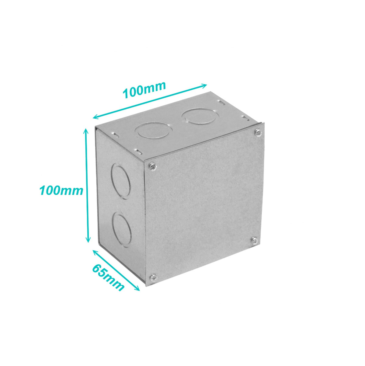 FPCWM-3 A11 Caja 100x100x65mm c/Tapa-102x102mm Zincada Metalica
