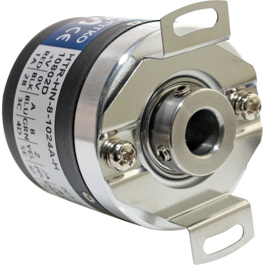 Encoder incremental diámetro 38mm Serie HTR - Line Driver (RS485) - 3A - Eje sólido - 2048PPR
