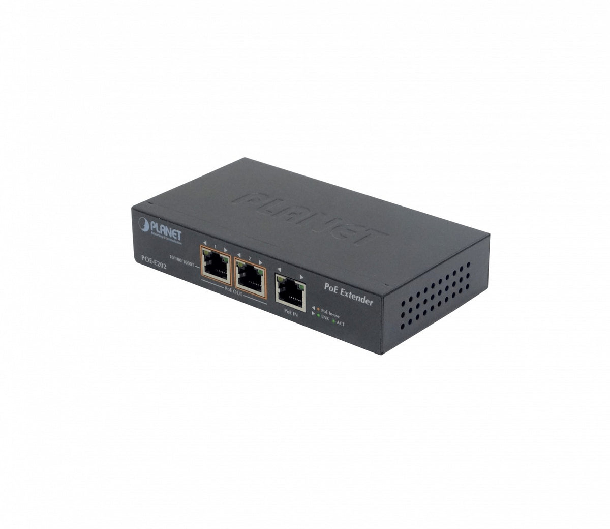 POE-E202 PLANET POE+at 1ent-2sal Switch no-Gestionable 3-1000 req-PoE 48-57V 36W