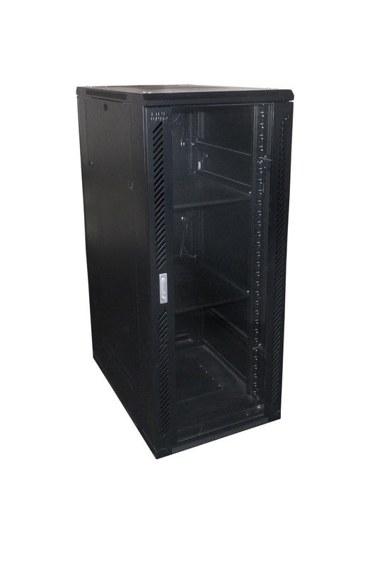 RK30-9VL Gabinete Rack de Vidrio LINKMADE 30U, 900mm de Fondo, con Ventiladores, PDU y Bandejas