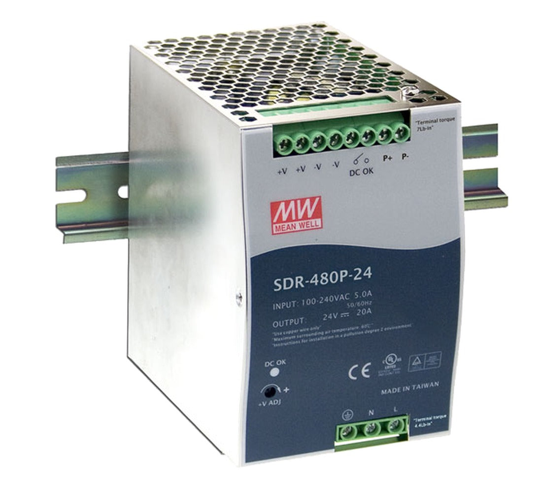 Fuente de poder Riel DIN paralela 480W metal SDR-480P - 24V