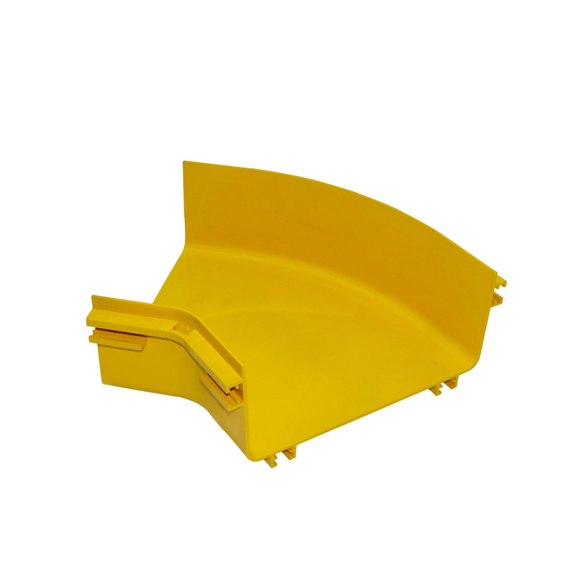 CCA-240-AQ Perfil en Escuadra 240x100mm Plano Amarillo PC+ABS LSZH Conector Macho