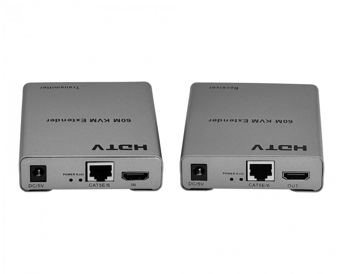 KVM-HU Extensor KVM HDMI más 2 USB 1080p sobre cable UTP CAT5E/CAT6 hasta 60 metros mediante un solo cable RJ45
