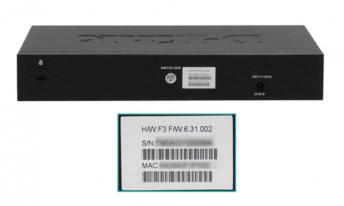 DGS-1210-10P D-LINK Switch Gestionable Capa 2 con 8 Puertos Gigabit PoE+ 802.3af/at 48V 2 Puertos SFP Combo Presupuesto Total 65W
