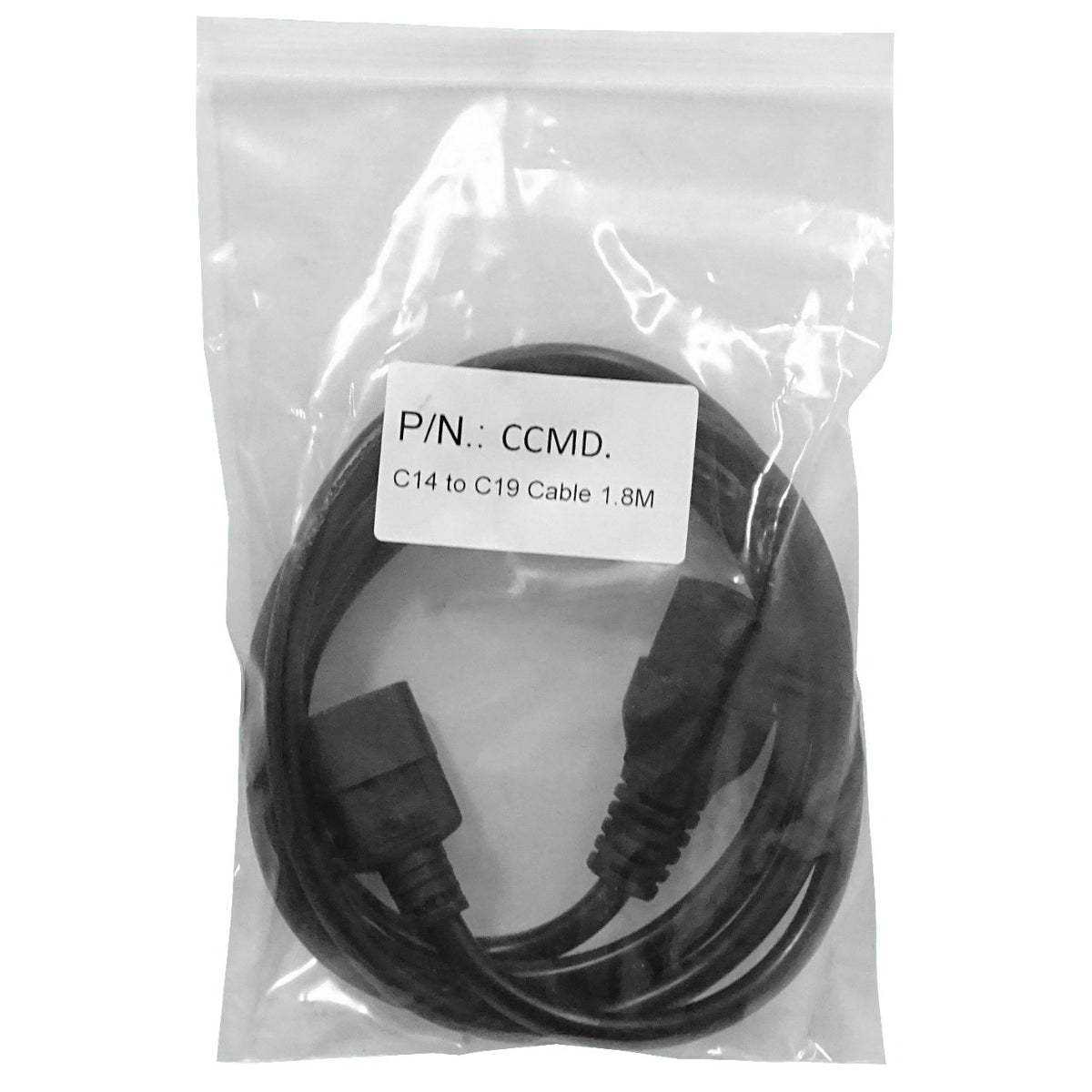 CCMD Negro C14-Macho C19-Hembra Cable de Alimentación 10A 3x1.5mm2 1,5-1,8 metros