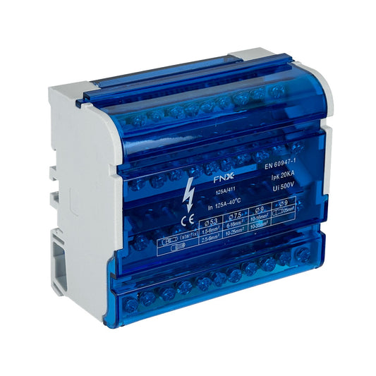 REPA-44L LEXO Bloque de Distribución Tetrapolar 4x11-Vías 125A 40ºC 500V 1,5-35mm2