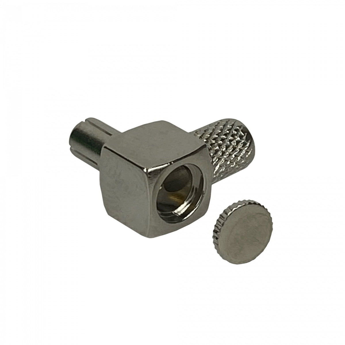 8M2J TS9-Macho en ángulo recto LMR195 Conector engarzable para RG58 RG142