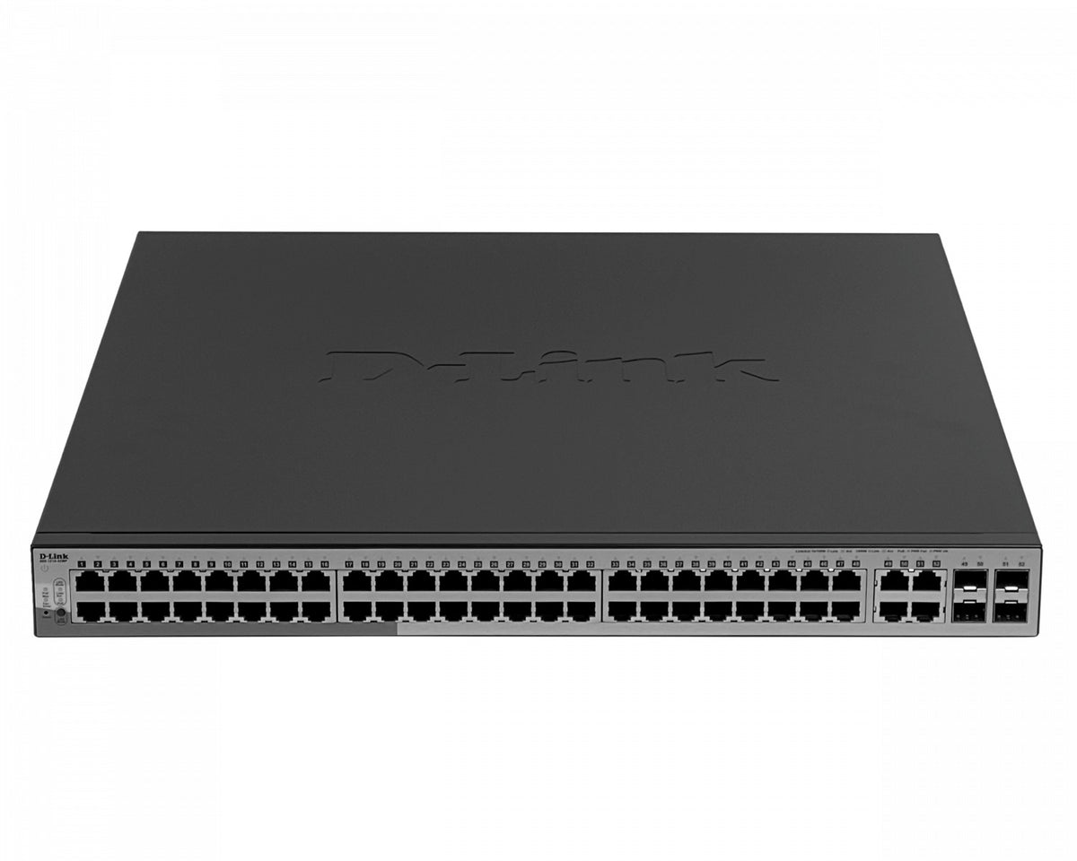 DGS-1210-52P D-LINK 48-1000-PoE+ 4-SFP tot-370W Switch Smart Rack req-Cable-C13